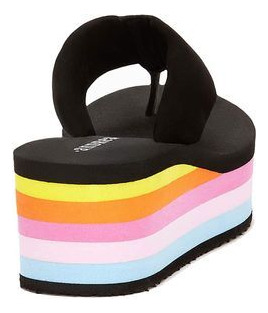 Tacon Casual 74866wpv Goma Paseo Alberca Playa Multicolor