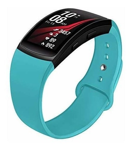 Malla Para Smartwatch Gear Fit2 Fit2 Pro Silicona Teal L