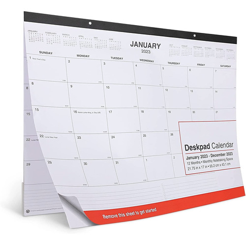 Calendario Anual De Sobremesa 2023 Con Agujeros Para CoLG...