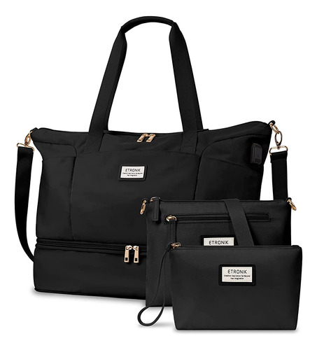 Etronik Weekender Bag Para Mujeres, Bolsa De Lona De Viaj