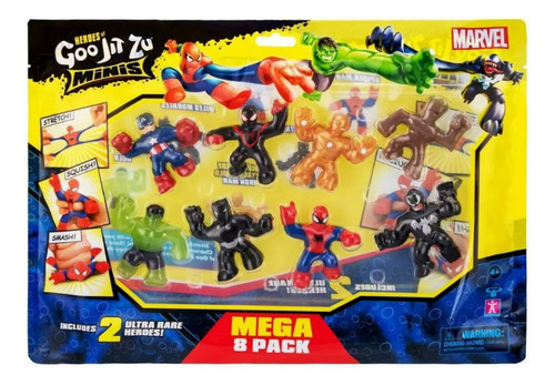 Figuras De Accion Elasticas 8 Pz Marvel Goo Jit Zu