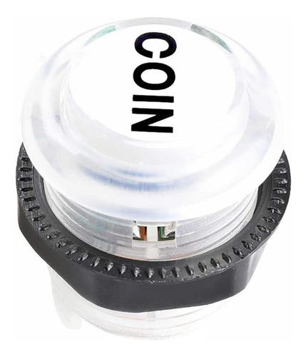 Boton Pulsador Arcade Led Generico 30mm Luz Coin Transparen