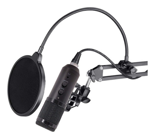 Imagen 1 de 10 de Kit Microfono Condenser Elefir 2020 Usb  Tripo Brazo Antipop