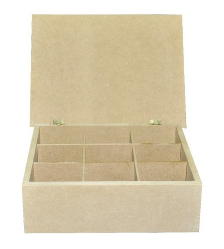 Caja De Té X 9 18.2x24.3x7 Mdf Ctt9