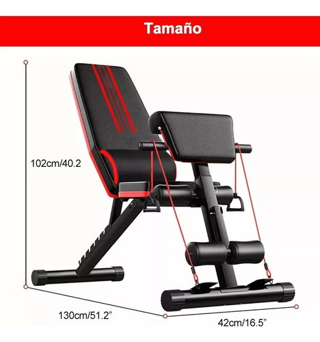 Banco Pesas Multiposiciones Plegable Ajustable Gym Ejercicio