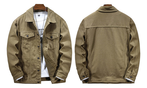 Chaqueta De Mezclilla Holgada Para Hombre, Ropa De Abrigo De