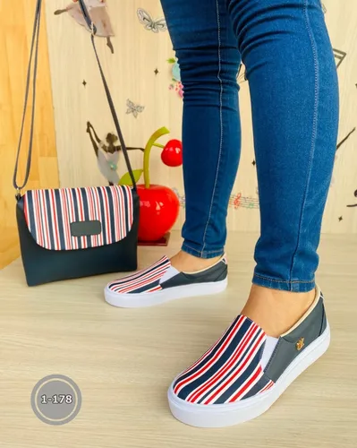 Espectacular Mocasin Combo Casual Diseño Unico Moda Comoda