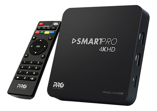 Tv box Proeletronic SmartPro PROSB-2000 padrão 4K 8GB preto com memória RAM de 2GB