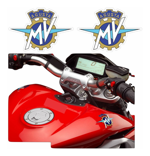 Kit Adesivos Compatível Tanque Mv Agusta F4 Logo Ag027