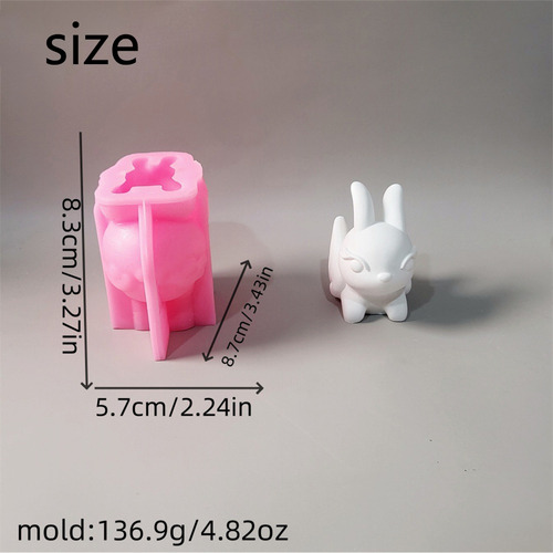 Figura De Conejo, Silicona, Forma De Vela, Estatua De Conejo