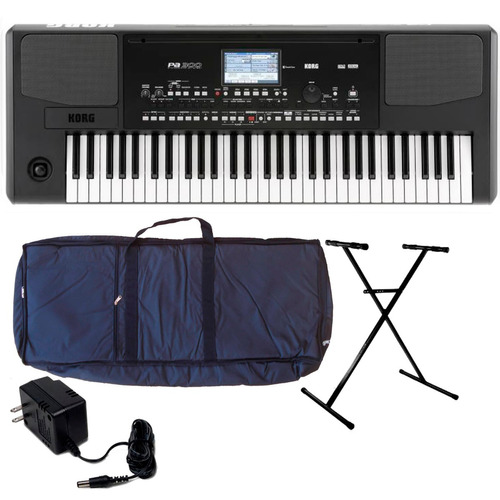 Combo Sintetizador Korg Pa300 Soporte Tijera Y Funda