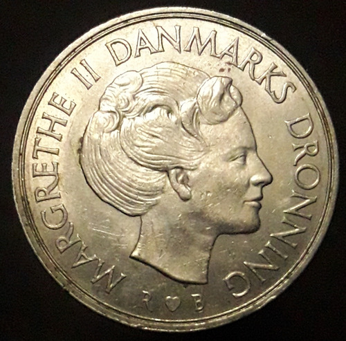 Moneda Dinamarca 1 Krone 1987 