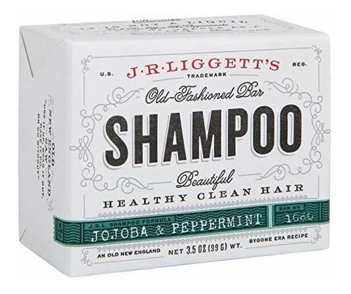 J R Liggett Es Todo-natural Shampoo Bar, Jojoba Y Menta Con 