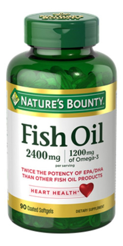 Suplemento en cápsulas Nature's Bounty  Fish Oil- omega 3 en pote 90 un
