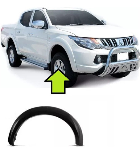 Moldura Tapabarro Delantera Mitsubishi L200 2016 Al 2019 Der