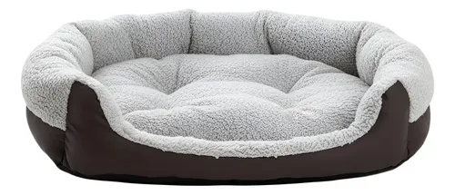 Cama Perro Gato Mascota Grande Comoda Lavable Antiestres Gris
