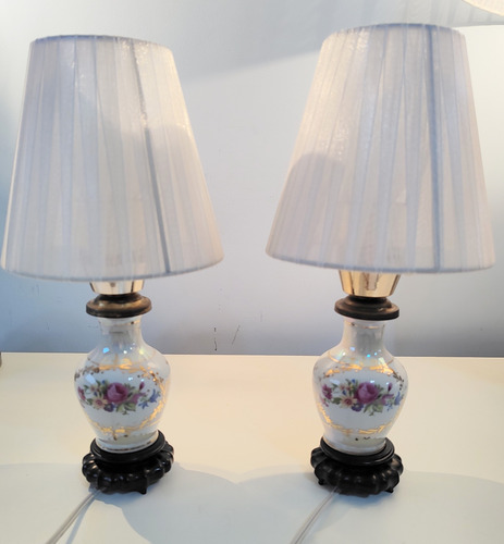 Lámparas De Porcelana De La Década '50. Impecables Y Únicas!