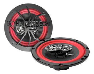 Soundstream Bocinas Para Auto 6.5 Fibra Carbono 4 Vías By Color Rojo