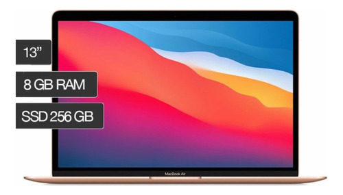 Laptop Apple Macbook Air Chip M1 8gb 256gb 13.3  Oro Rosa
