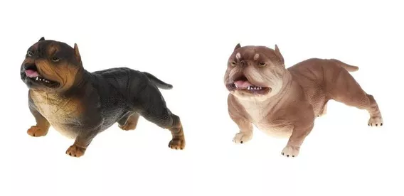 2 Figuritas De Animales Con Diseño De American Bully Pitbull