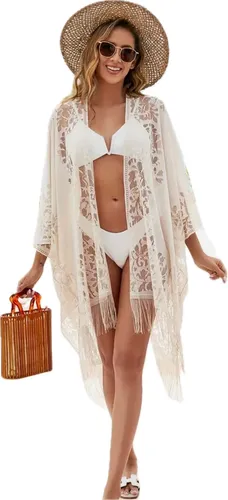 Kimono Encaje Blanco MercadoLibre