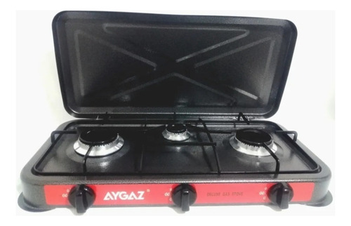 Cocinilla A Gas 3 Hornillas Con Tapa