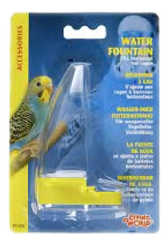 Bebedero Aves Pequeñas Living World (jaula Horizontal) Color Amarillo