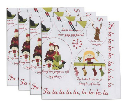 Servilletas Now Designs Deck The Halls, Juego De 4