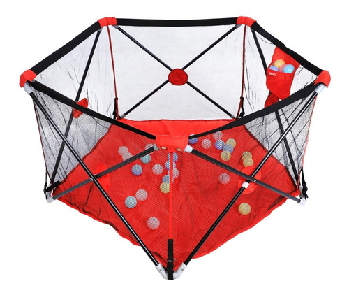 Imagen 2 de 8 de Corralito Bebe Plegable Bolso Pelotitas P Exterior Outlet