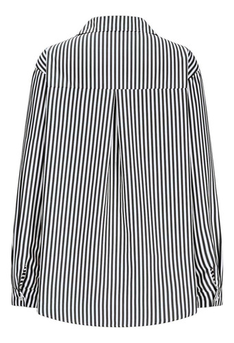 Camisa C A Rayas Con Botones Para Mujer, Vestido Casual De M