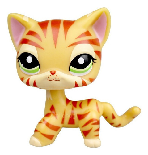 Littest Pet Shop Cat Tiger, Gatito De Pelo Corto, Amarillo Y