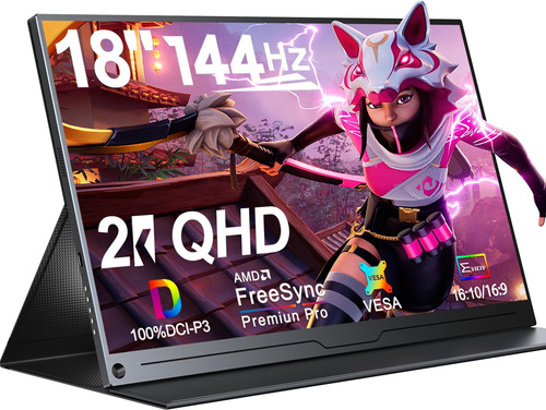Eviciv 18 2k 144hz Monitor Portátil 100% Dci-px 1600 Monitor