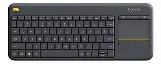 Teclado Inalámbrico Con Touchpad K400 Plus Logitech Color del teclado Negro Idioma Español