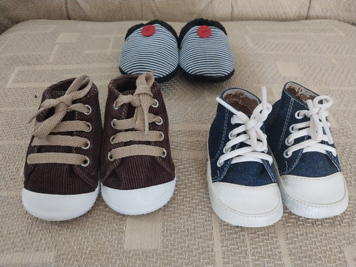 Zapatos De Bebe Talla 3-6 Meses 3 Pares X 8$