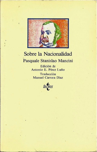Sobre La Nacionalidad. Pasquale Stanislao Mancini
