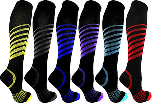 6 Pares De Calcetines Elásticos, Calcetines Deportivos Para