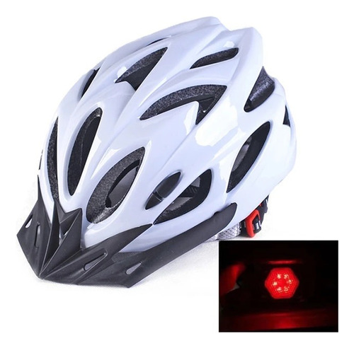 Casco Bicicleta Ventilado Con Luz Roja