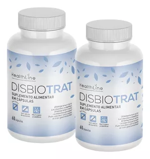 Kit Em Dobro Disbiotrat Plus Probióticas 60 Capsulas