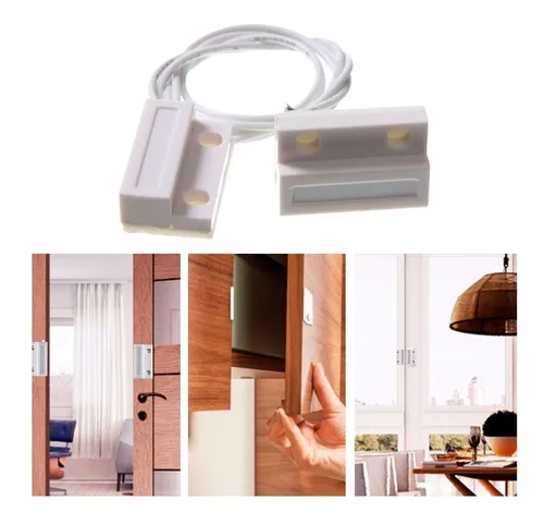 Sensor Magnetico Para Alarma Puerta Ventana Precableado