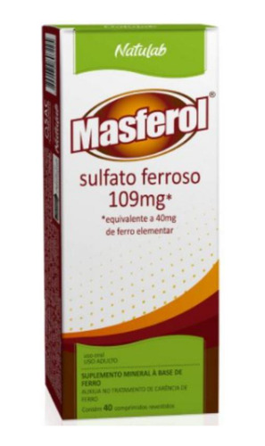 Masferol 109mg Com 40 Comprimidos
