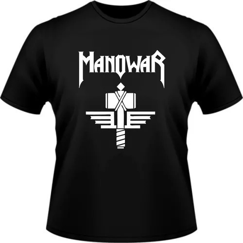 Camiseta Masculina Heavy Manowar Camisa Unissex Rock Metal