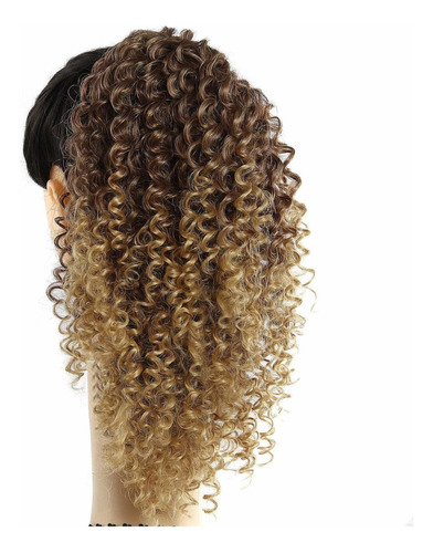 Extensiones De Cola De Caballo Rizadas Afro Para Mujeres Neg
