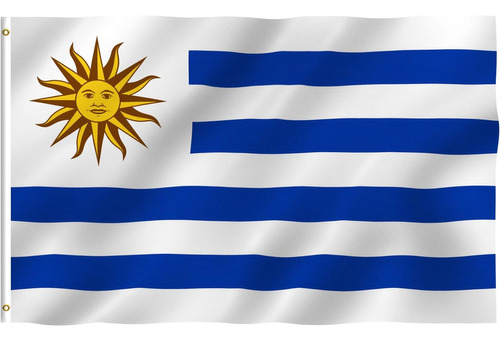 Bandera De Uruguay Anley Fly Breeze De 3 X 5 Pies, Colores V