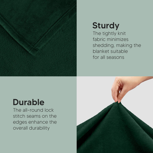 Manta Polar Blanket Utopia, Tamaño Completo, Color Verde Bos