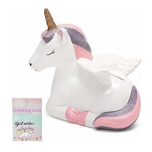 Alcancía De Cerámica De Unicornio Para Niñas, Regalos Únicos