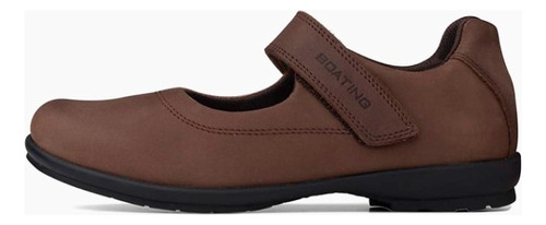 Zapato Guillermina Colegial Cuero Marron Nena Boating