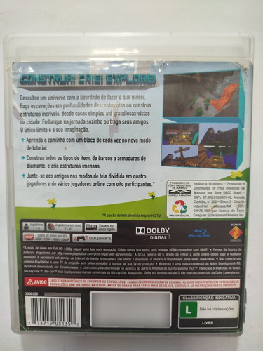 Minecraft - Playstation 3 - Mídia Física (Usado)