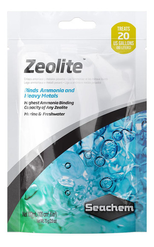 Seachem Zeolite Bag 100ml - Liga Amônia E Metais Pesados