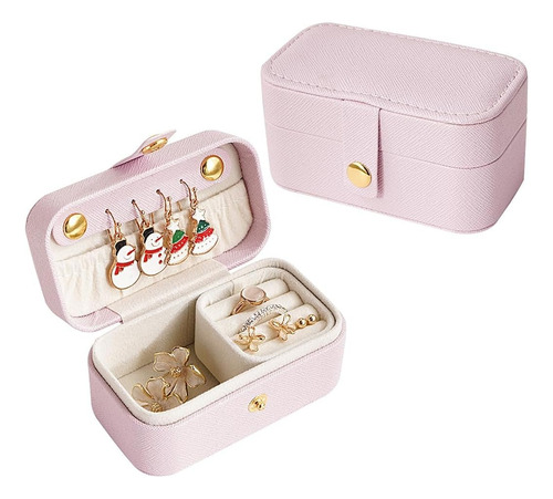 Alhajero Y Organizador De Joyas, Joyero Mini De Viaje Rosa