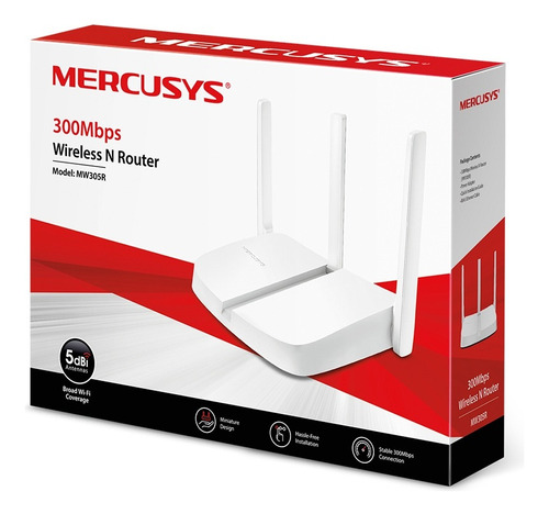 Router Mercusys 3 Antenas Mw305r 300 Mbps Wifi Internet 
